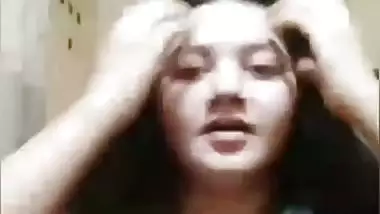 Cute bhabhi on Chamet topless video call FSI sex