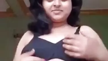 Beautiful horny Bengali Desi babe fingering her boobs and pussy XXX