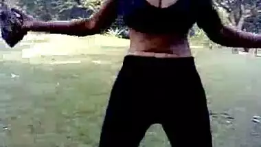 Hot Indian model during her workout