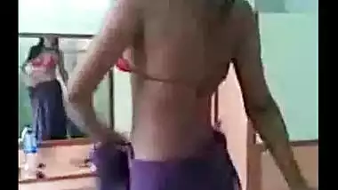 Horny Bengali babe stripping before her boyfriend