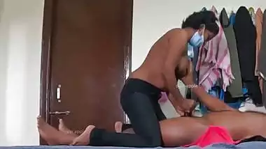 Indian girl giving erotic massage in spa